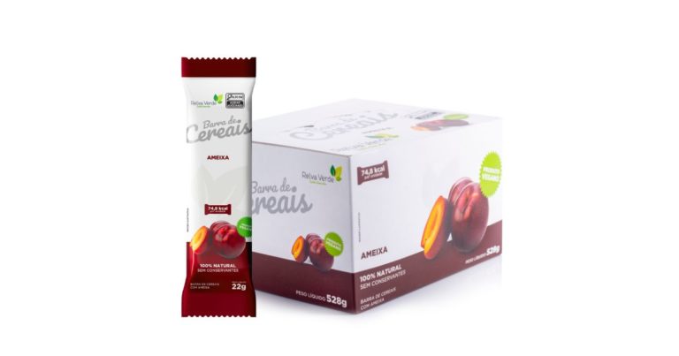 Barra de Cereais Vegana com Ameixa