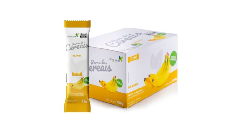 Barra de Cereais Vegana com Banana
