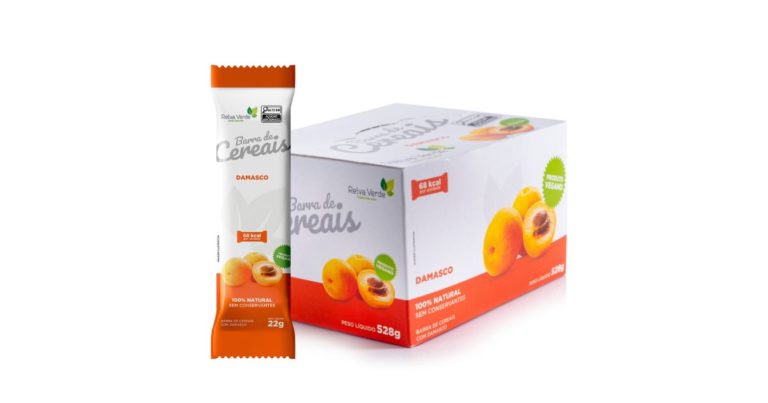 Barra de Cereais Vegana com Damasco