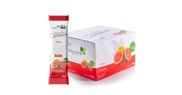 Barra de Cereais Vegana com Goiaba